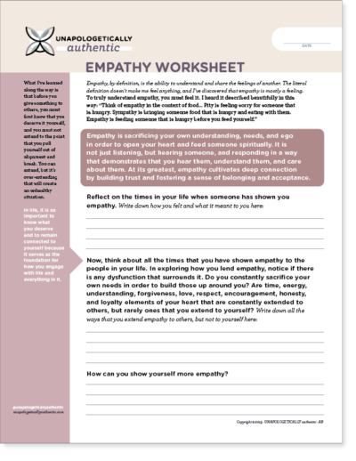 EMPATHY Worksheet